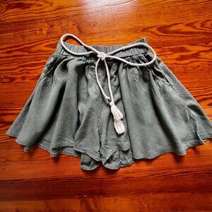 Sage Green Flowy Shorts